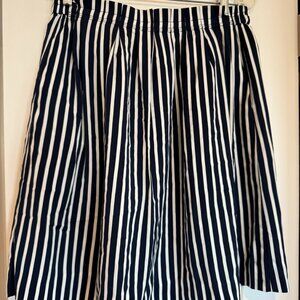 Jcrew Factory Navy Striped Midi Skirt - Size 10 - Great Condition!